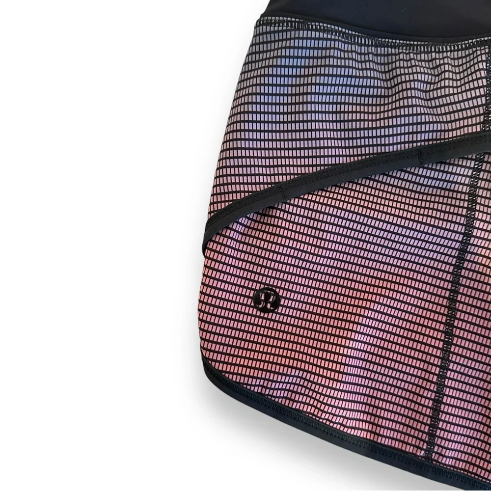 Lululemon Speed Short *H2O Double Gradient Yum Yum Pink Alberta Lake Black 4 - Picture 4 of 5